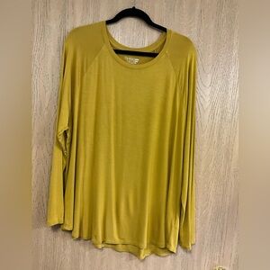 Time and Tru Women's Mustard Long Sleeve Top